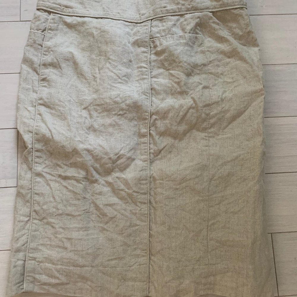 Tan Linen Skirt